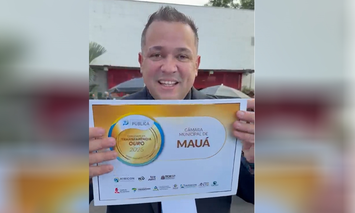 Câmara de Mauá recebe Selo Ouro TCE-SP por transparência